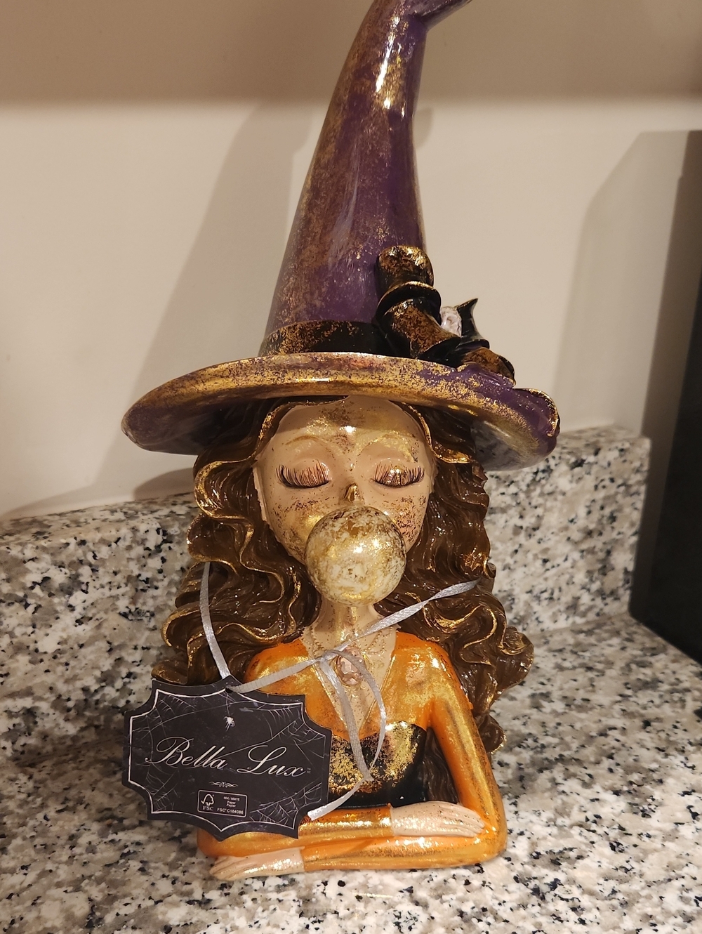 Purple Witch Blowing A Bubble Bella Lux - Picture 4 of 8
